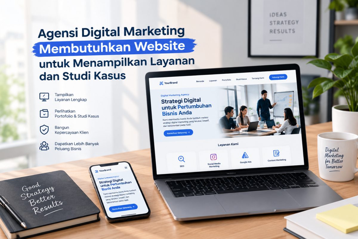 Agensi Digital Marketing Membutuhkan Website untuk Menampilkan Layanan dan Studi Kasus