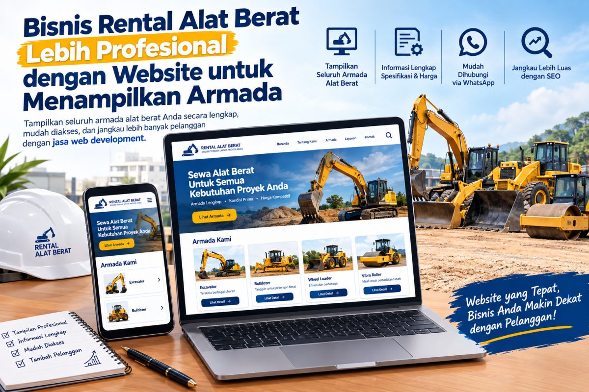 Bisnis Rental Alat Berat Lebih Profesional dengan Website untuk Menampilkan Armada