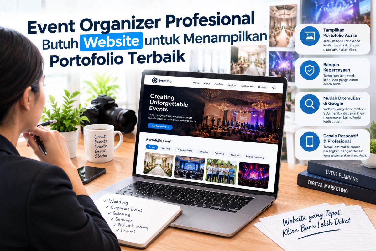 Event Organizer Profesional Butuh Website untuk Menampilkan Portofolio Terbaik