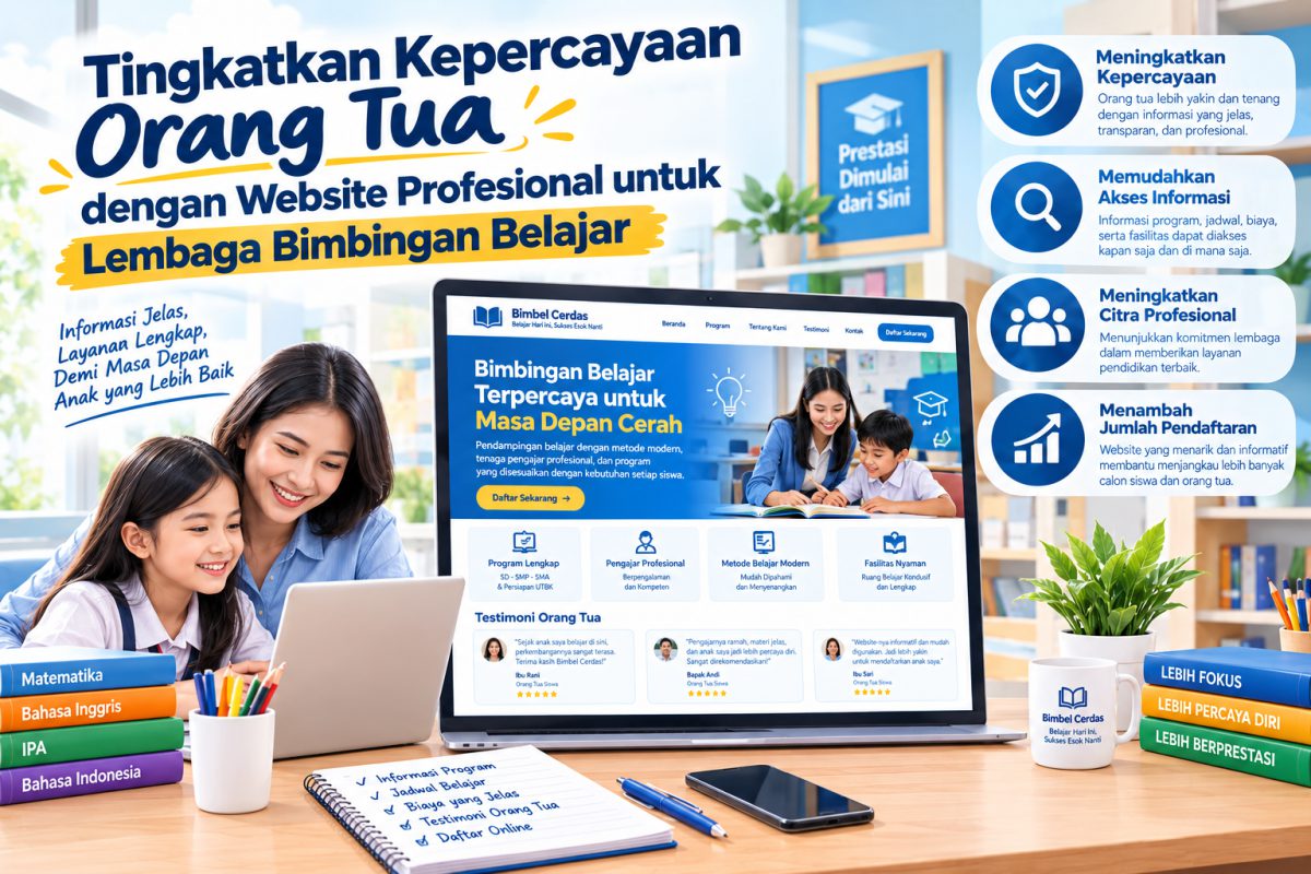 Tingkatkan Kepercayaan Orang Tua dengan Website Profesional untuk Lembaga Bimbingan Belajar
