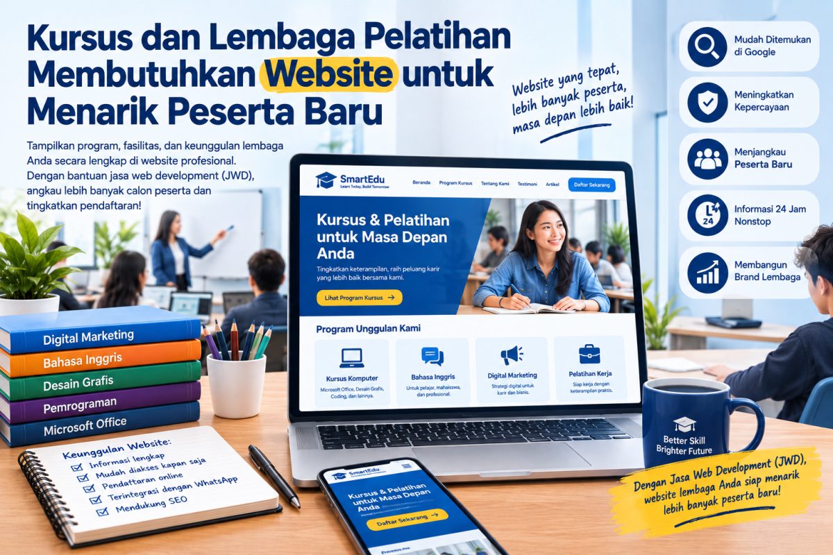 Kursus dan Lembaga Pelatihan Membutuhkan Website untuk Menarik Peserta Baru