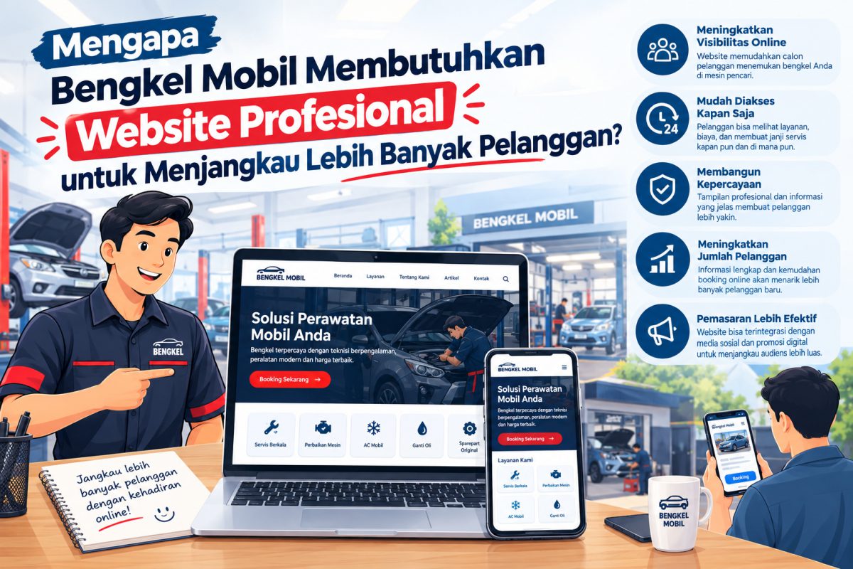Mengapa Bengkel Mobil Membutuhkan Website Profesional untuk Menjangkau Lebih Banyak Pelanggan?